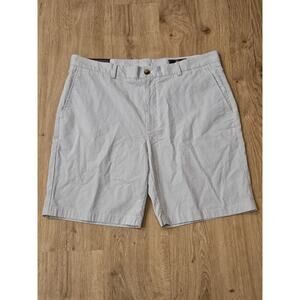 New Vineyard Vines Mens Breaker Shorts Blue Striped Seersucker Cotton 38W 9"L